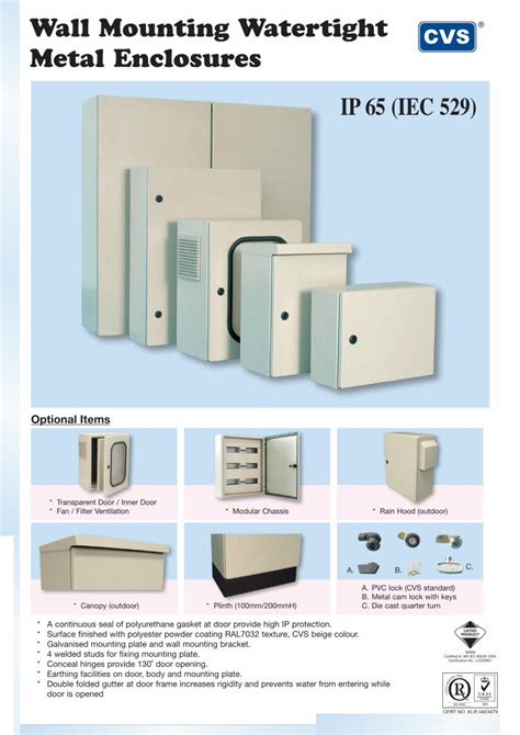 Wall Mounting Watertight Metal Enclosures 